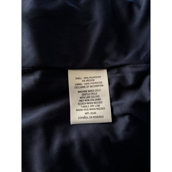 Maison Jules Womens Navy Blue Sheer Floral Ruffle Sheath Dress Size XXL - Picture 5 of 10